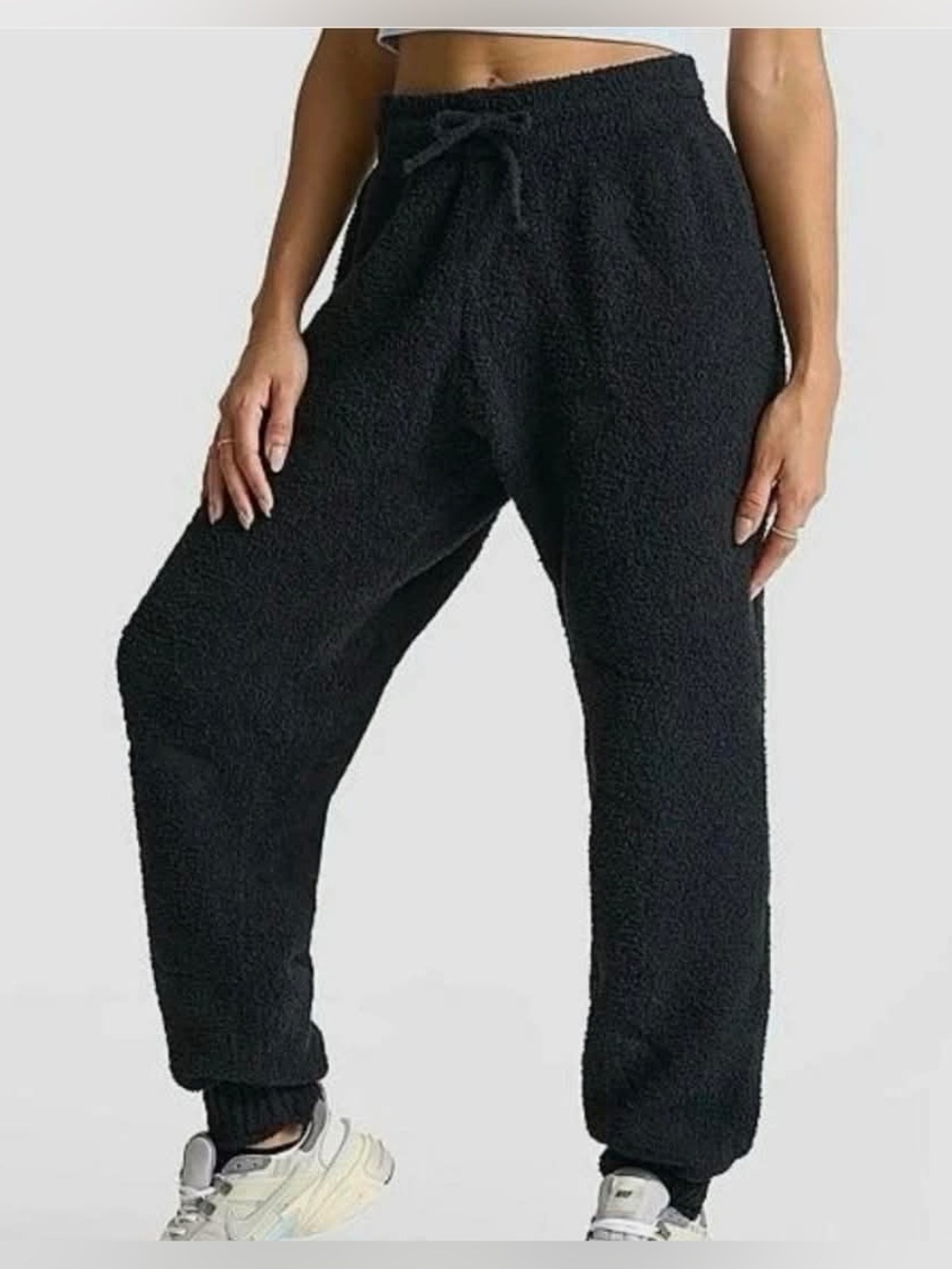 Nike Phoenix Cozy Knit Boucle Black Joggers Women’s sz SMALL